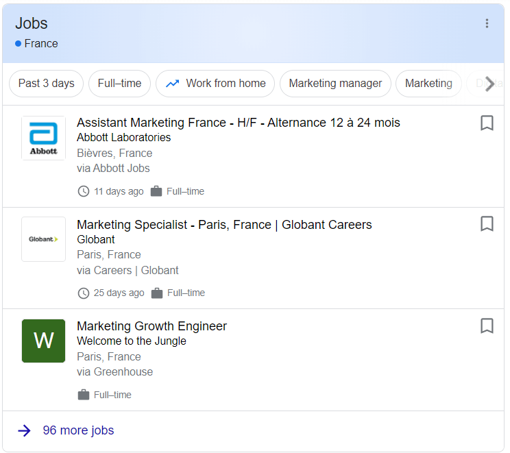 Digital Marketing Jobs in France