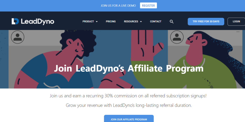 Lead dyno's affiliate program