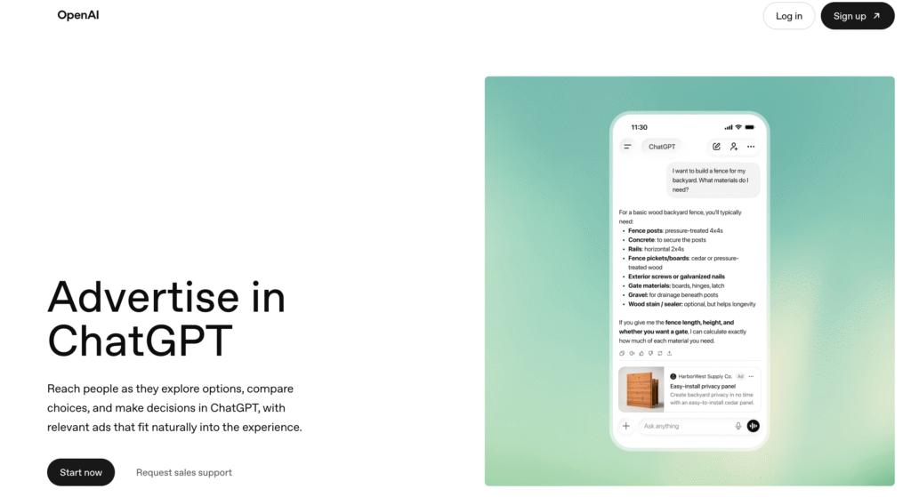 chatgpt ads, openai ads